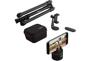 ‎PIVO Pivo Equestrian Silver, Auto Kamera Stativ 360 Grad für Pferde, Automatische Handyhalterung, Intelligente Aufnahme, Bewegungssensor mit Fernbedienung, Mount, Transportetui Stativ