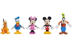 Mickey Mouse Set di personaggi collezionabili Funhouse di Disney Junior, 5 pezzi, personaggi collezionabili da 7 cm, giocattoli per bambini dai 3 anni in su di Just Play