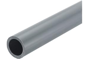 QUARKZMAN Tube Rigide en PVC Tube Rond 16,6mm ID 22mm OD 20cm Longueur Gris Clair pour Conduite d'Eau, Artisanat, Manchon de Câble