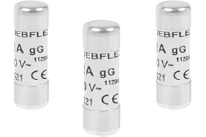 DEBFLEX Fusible électronique - Fusible céramique - Fusible avec voyant - Fusible 6A - Sachet De 3 Fusibles Avec Voyant 8,5X23 6A - Deblex 715656