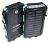 Produktbild eversource 10000mAh Solar Power Bank, Externe Akku,Solar Ladegerät,hohe kapazität, wasserdicht, stossfest mit 2 LED Solar Taschenlampe (Schwarz-Blau)