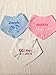 Personalised bandana dribble bib boy girl baby shower pink blue white (pink with daisy)