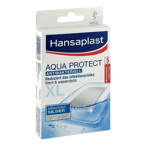 Hansaplast med Aqua Protect Pflaster XL 6x7 cm, 5 St