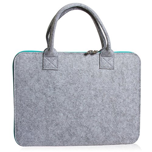 Sidiou Gruppe Mode Laptop Tasche Tablet PC Paket Laptop-Hülle wasserdichtes Gewebe Tasche Mode Laptop Tasche Tablet PC Paket Laptop-Hülle wasserdichtes Gewebe Tasche (14 Zoll, grau) - 3