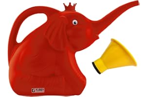 Kuber Industries Plastic Elephant Shape Watering Can for Plants & Garden 3 Litre (Red) 53KM3801