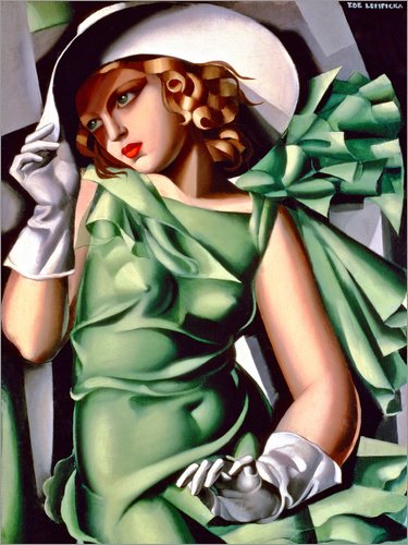 Posterlounge Stampa su Vetro Acrilico 60 x 80 cm: Young Lady with Gloves di Tamara de Lempicka/Museum Masters International
