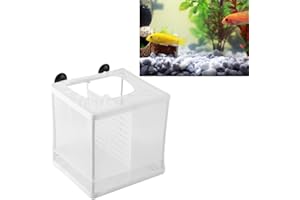 Pssopp Incubadora de Peces Caja de Malla Acuario Criadero Criadero de Peces Tanque de Aislamiento Caja de criadores de Peces Incubadora de criaderos de Peces jóvenes con Tablero de Aislamiento