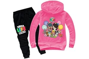 Chaorwe Bambini Tuta Ragazzi Ragazze Felpa con Cappuccio Set Top e Pantaloni Vestiti per Bambini Tuta con Cappuccio