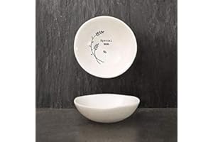 East of India Small White Ceramic Special Mum Trinket Bowl Dish 6x6x2cm