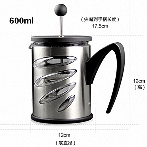 spécification acier inoxydable Style européen Petit pot noir café pot-B