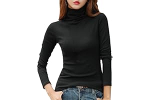 FFWTPY Maglia Termica da Donna Maglietta Funzionale con Scollo Rotondo Collo Alto Base Layer Basic Top Intimo Traspirante Abbigliamento Termico Inverno
