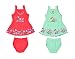 Sathiyas Akash 100% Cotton baby girls Dresses - Pack of 2 (Orange || Green) RS.349.00