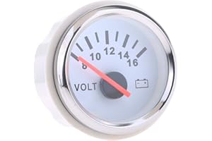 GAZECHIMP Jauge électrique 52mm / 2 ''de Voltmètre de Camion de Voiture de Batterie Marine de Bateau Marin de 9-32V - N1, 52mm 2 inch