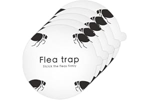 JORZER Flea Trap Sticky Sticker Disposable Fly Killer Paper Round Simple Installation Glue Discs for Home, Sticky Flea Trap,Flea Trap Sticker,Flea Killer, 5pcs