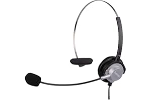 Hama Casque-micro pour téléphone sans fil (casque avec bandeau ouvert, télécommande intégrée, jack 2,5mm) Noir/Argent