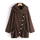 Neujahrs Karnevalsaktion Damen Herbst Winter Bequem Mantel Lässig Mode Jacke Frauen Casual Solide Rollkragenpullover Große Taschen Mantel Mäntel Vintage Oversize Mäntel