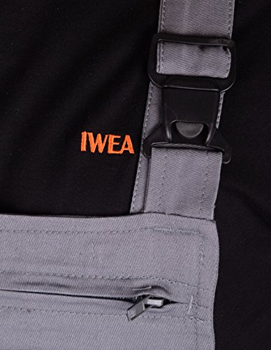 Stabile Heimwerker Arbeits-Latzhose Arbeitshose Arbeitskleidung in Grau – IW023 - 4