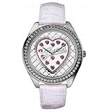 GUESS Damen-Armbanduhr DELIGHT VALENTINES Analog Quarz Leder W75064L2