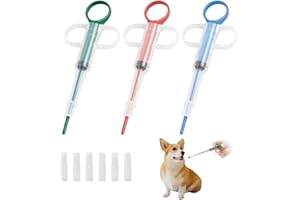 jushion 3 Stück Tabletteneingeber Katze, Tablettengeber für Katzen,Tabletten Spritze Katze,Tablette Feeder,Tabletteneingeber,Haustier Medikamenten Feeder, Medikamenten-Feeder Pet