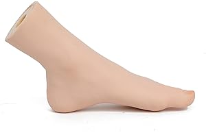 TCWUZICK 1pc Anatomical Foot Model - Realistic Resin Human Foot Skeleton with Separate Toes, Bone, Ankle, Sock Display, Ideal for Foot Jewelry, Toenail Patch Practice, and Multimedia Live Props (Left)