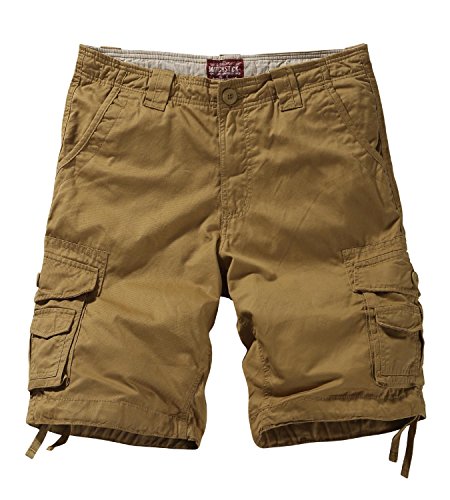 Match S3612 - Pantalones Cortos Cargo para Hombre(Caqui (S3612 Khaki),38W (ES 48))