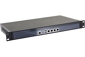 HUNSN 1U Rackmount Firewall Hardware, Pfsense, OPNsense, VPN, Network Security Appliance, Router PC, J1900, RS18, 4 x LAN, 2 x USB, COM, VGA, 2 x Reserved Fan, 8G RAM, 256G SSD