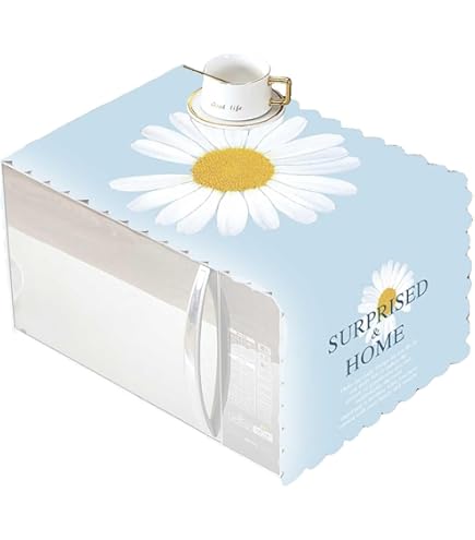 Copertura Antipolvere Per Microonde - 30,5 X 88,9 Cm, Tasche Laterali, Design Decorativo Per Cucina (Rosso Scuro) - Foto 8