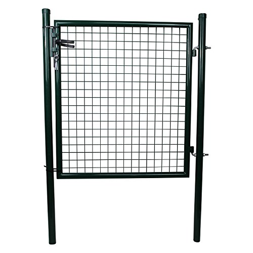 Gartentor mit Pfosten grün Gartentüre Zauntor Hoftor mit Schloß 100×100 - 2