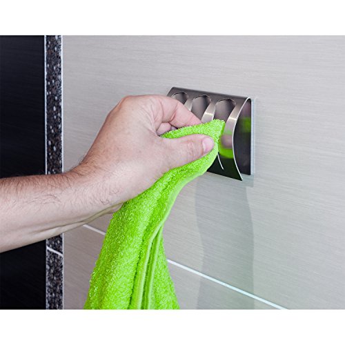 Tatkraft Bell Handtuchklemme Handtuchklemmleiste Bad und Küche Stark Selbstklebend Edelstahl - 3