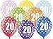 Produktbild Unbekannt PartyDeco 10 Luftballons 12" Party Geburtstag Jahrestag (Zahl 20)