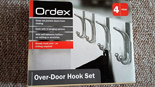 4 Stück Türhaken Kleiderhaken Haken Türhänger Garderobenhaken Türgarderobe - 3