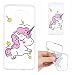 Produktbild Samsung Galaxy A3 2017 Hülle, E-Unicorn Handyhülle Samsung Galaxy A3 2017 Hülle Transparent mit Muster Rosa Einhorn Silikon Durchsichtig Tasche Ultra Slim Dünn TPU Bumper Schutzhülle Stoßfest Hochwertigem Zubehör Set Etui Schale Back Case Cover Rückseite