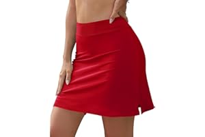 SHEKINI Womens Skirted Swim Short UPF Swimming Skort UPF 50+ High Waisted Bathing Suit Skirts Bottoms