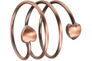 ENERCOPPEX Anillo magnético de cobre para mujer, anillo de cobre puro en forma de corazón, Cobre