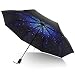 Produktbild TRADE® 8 Rib Travel Umbrella 3 Schicht Faltbare wasserdichte Galaxy Pattern Regenschirme mit komfortablen Griff