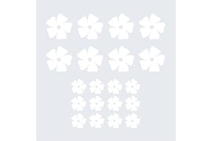 DualColorStampe Adesivi FIORI CASCO DONNA bimba rifrangenti riflettenti catarifrangenti per scooter bici bicicletta auto moto stickers COD.C0058 (Catarifrangente Bianco)