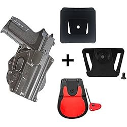 Fobus kit rotating roto paddle trigger guard lock tactical saftey retention holster + belt attachment + 6cm police wide duty belt adapter for Sig Sauer SP2009 /SIG 2022 (Without Rails) / CZ 99 Zastava