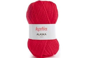 Lanas Katia Alaska Ovillo de Color Rojo