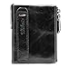 Produktbild Herren Leder Geldbörse, RFID Block Herren Geldbörse, Double Zip Double Fold Geldbörse Herren, Kreditkarteninhaber Münzfach Geldbörse,Black