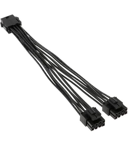 2 Pièces Câble D'Alimentation GPU 8 Broches (6+2) Vers Double PCI-E - Rallonge Y 18AWG Pour Carte Graphique