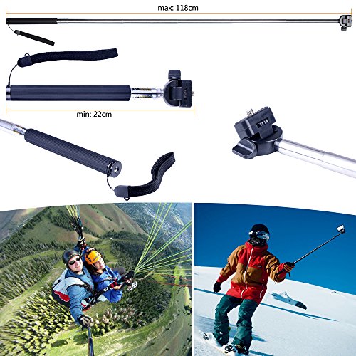 Quimat Zubehör für GoPro 50-In-1 Essentiell Bundle Set für GoPro Session Hero 4/3+/3/2/1 + SJCAM Sj4000 Sj5000 Sj6000/Xiaomi Yi Sport Action Kamera Zubehör Kit - 5