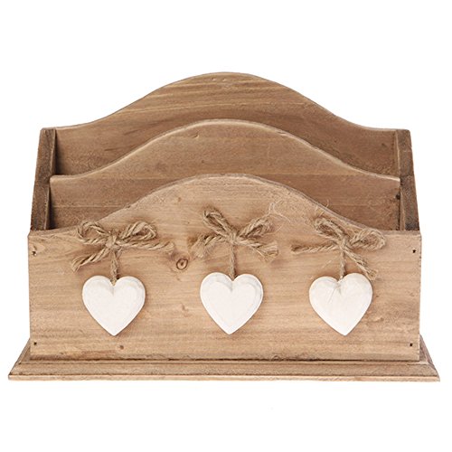 Utensilo Aufbewahrung Briefablage Holz Herz 23x16cm - 2