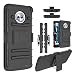 Produktbild Ferlinso Moto G6 Plus Hülle, Hybrid Armor Ganzkörper Defender Heavy Duty Shockproof Schutzhülle mit Kickstand & Gürtel Clip Cover für Moto G6 Plus (Negro)