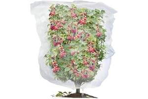 LYSTRO Fruit Tree Netting Bird Protection, Bird Netting for Garden, Insect Mesh Net with Drawstring, Plants Fine Mesh Cover Nets for Vegetables Fruit Strawberry Bush (80 * 100cm)