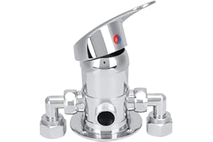 WIFEHELPER G1/2in Zinc Alloy Multi-Functional Solar Shower Water Mixing Tee Angle Valve for Bathroom