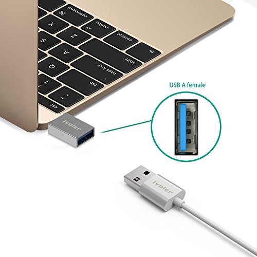 [6 in 1 Pack] USB C Adapter, iVoler® [3 Stücke] USB C auf Micro USB Adapter + [3 Stücke] USB C Adapter auf USB A 3.0 OTG Konverter für MacBook 2015, Macbook Pro 2016, ChromeBook Pixel, LG G5/G6, Samsung Galaxy S8/S8+, Huawei P9/P10/P10 Plus, Nokia N1, OnePlus 3, Lumia 950 und mehr – Weiß - 6