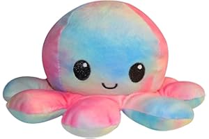 FASTEXX Octopus Reversible Plushies, Express Your Mood with our Double-Sided Flip Mood Octopus Plush, Reversible Octopus Plushie is Sweetest Gift for all Kids,Family on Any Occasion