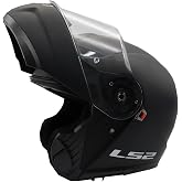 LS2 STROBE 2 Mat Siyah Kask, ECE 22.06 P/J Sertifikalı Profesyonel &Ccedil;ene A&ccedil;ılır Mod&uuml;ler Motosiklet Kaskı, KPA Kabuk, Dahili G&uuml;