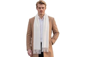 LA FERANI herrhalsduk kashmir snygg vår 185 x 65 elegant för formella tillfällen kashmirhalsduk pashmina halsduk ullhalsduk enfärgad