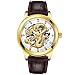 Produktbild Uhren Herren,Pottoa Herren Leder Armbanduhr mit Wasserdichte Herren Quarz Uhr mit Gold Dragon Skulpture Luxus Uhr Automatik Herrenuhr Damen Armbanduhr